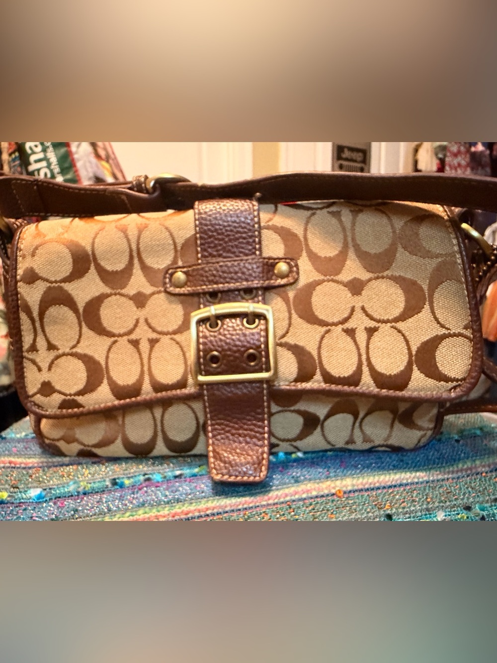 Coach SoHo Signature Canvas and Leather shoulder bag